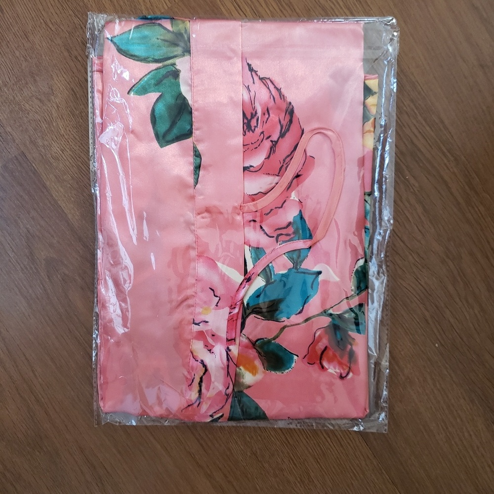 Satin Kimono Style Floral Robe - Picture 3 of 3
